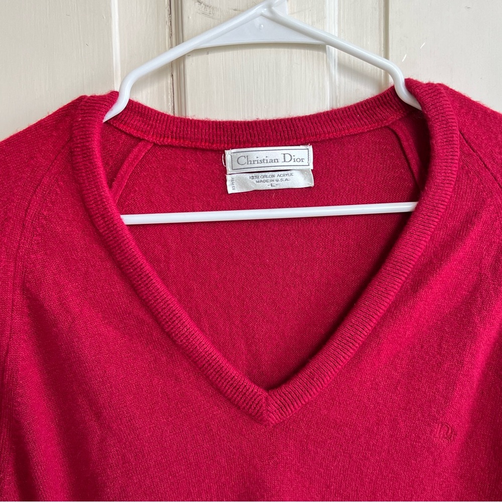 vintage Christian Dior red sweater